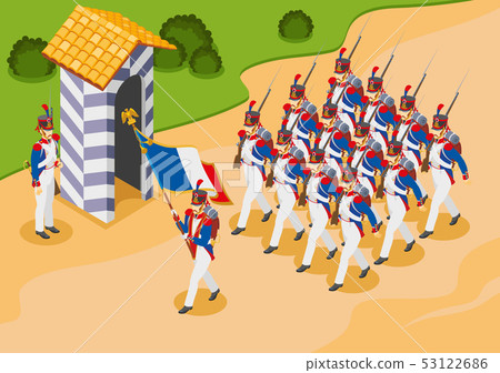 Napoleon's grenadiers isometric composition 53122686