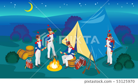 Napoleon's grenadiers isometric composition 53125970