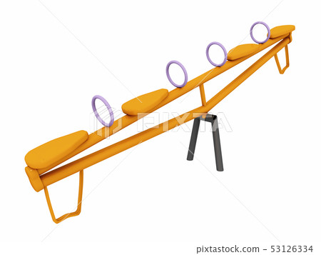 Seesaw isolated on white background 53126334
