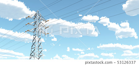 Overhead power line 53126337