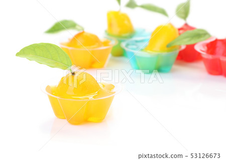Deletable imitation fruits in jelly cup Deletable imitation fruits in jelly cup 53126673