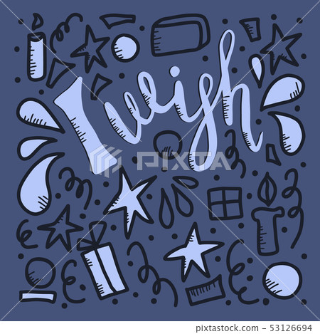 I wish vector lettering with decoration.  53126694