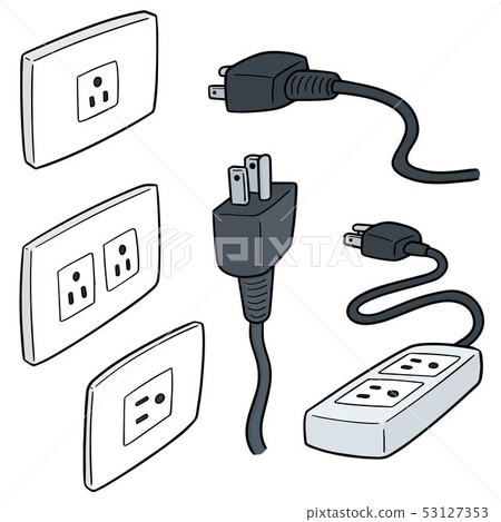 vector set of plugs 53127353