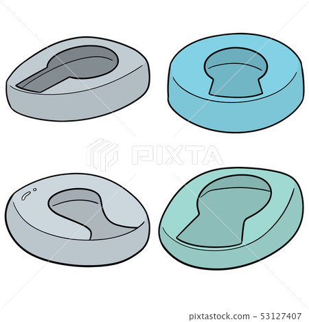 vector set of bedpan 53127407
