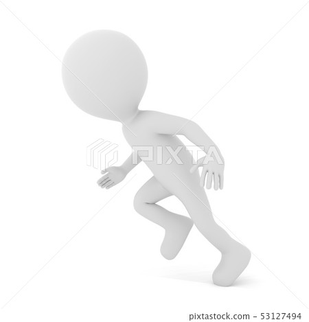 Man running. 3D rendering Man running. 3D rendering 53127494