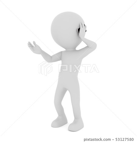 Talk Phone - Call Phone. 3D rendering 53127580