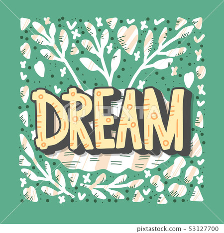 Dream handwritten vector lettering. 53127700