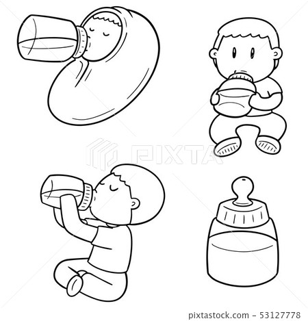 vector set of baby bottle vector set of baby bottle 53127778