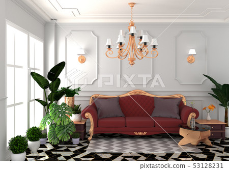 Interior living luxury classic style 53128231