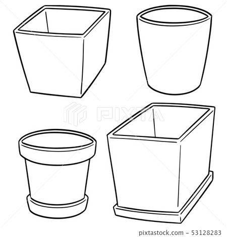 vector set of pots - Stock Illustration [53128283] - PIXTA