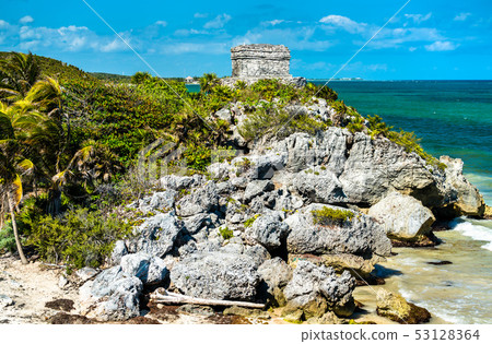 Mayan ruins at the Caribbean Seaside - Tulum, Mexico Mayan ruins at the Caribbean Seaside - Tulum, Mexico 53128364