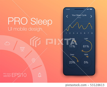 Vector graphics mobile infographics with four options. Template for creating mobile applications 53128613