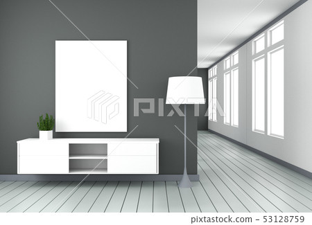 Tv cabinet in black modern room,minimal designs Tv cabinet in black modern room,minimal designs 53128759