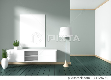 Tv cabinet in green modern room,minimal Tv cabinet in green modern room,minimal 53128760