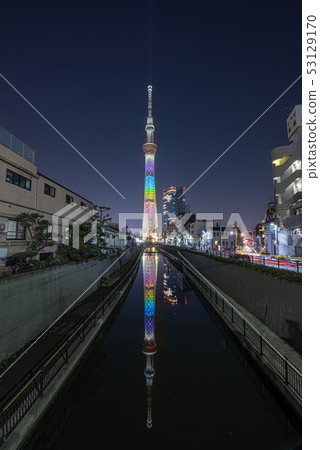 Sky Tree 7th Anniversary Special Lighting 7 Colors 53129170