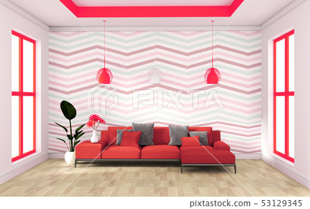 red wall modern design with sofa sideboard red wall modern design with sofa sideboard 53129345