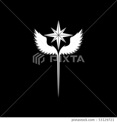 Wings windrose white symbol 53129721