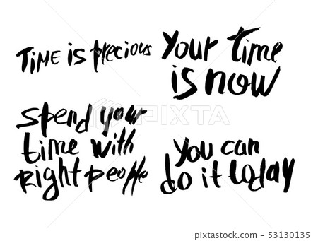 You time is now vector handwritten lettering. - Stock Illustration ...