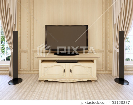 Classic bedside table for TV unit in luxurious 53130287