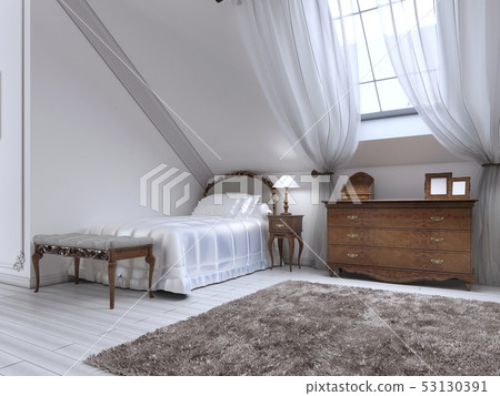 Luxury classic bed in the nursery with brown Luxury classic bed in the nursery with brown 53130391
