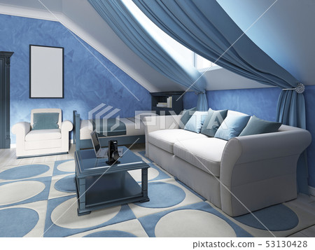 Children's room design in marine style for two Children's room design in marine style for two 53130428