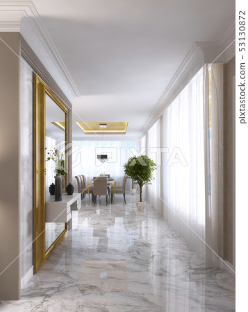 Luxurious Art-Deco entrance hall with a large Luxurious Art-Deco entrance hall with a large 53130872