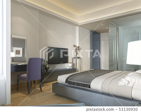 Modern TV unit and a Desk and chair in the living 53130930