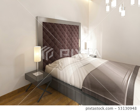 Soft, quilted headboard, Burgundy color. 53130948
