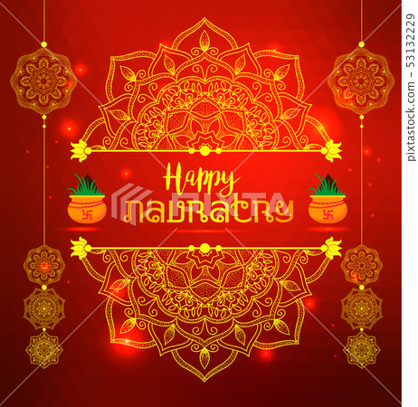 Illustration Of Happy Navratri Celebration Poster 53132229