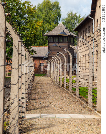 Fence and guard tower 53132993