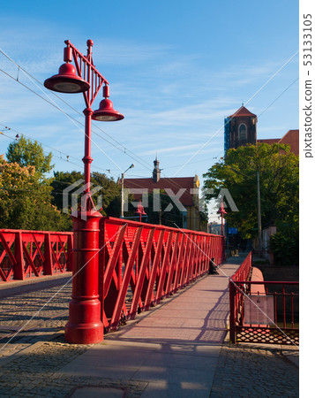 Sand bridge in Wroclaw Sand bridge in Wroclaw 53133105