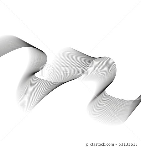 Abstract transparent grey wave background. Smoke effect design element wallpaper. Modern design 53133613