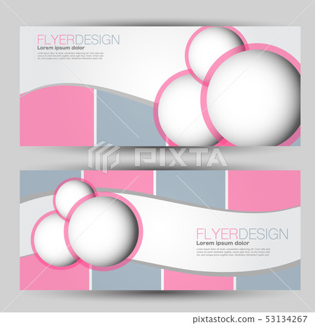 Flyer banner or web header template set Flyer banner or web header template set 53134267