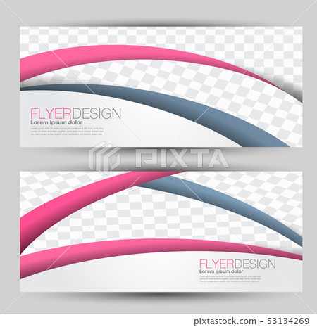 Flyer banner or web header template set Flyer banner or web header template set 53134269