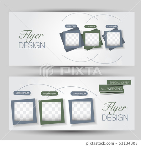 Flyer banner or web header template set 53134305