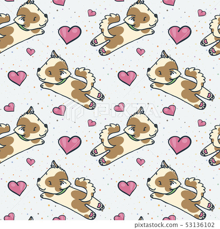 Seamless doodle pattern with cute elements Seamless doodle pattern with cute elements 53136102