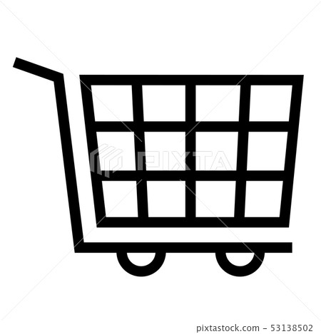 Sharp thin line icon / shopping cart (for web... - Stock Illustration ...