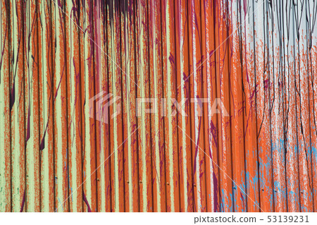 Vintage painted metall wall Vintage painted metall wall 53139231
