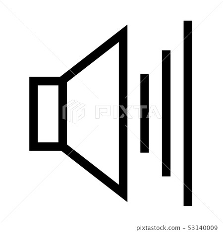 Sharp thin line icon / sound speaker (for web... - Stock Illustration ...