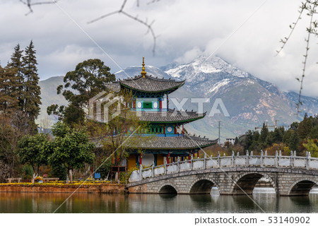 Black Dragon Pool China's Yunnan Lijiang Black Dragon Pool Black Dragon Pond Yuquan Park 53140902