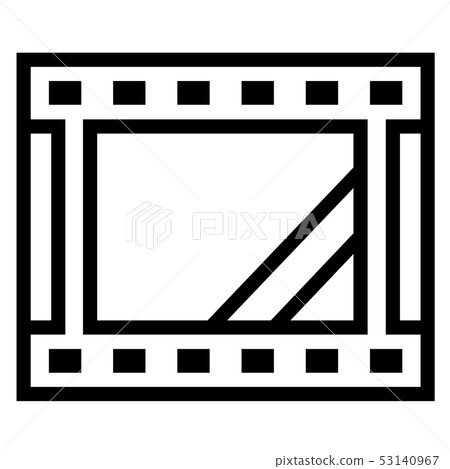 Sharp thin line icon / film / movie / movie... - Stock Illustration ...