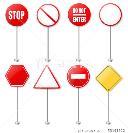 Stop Signs And Traffic Sign Collection 53141612