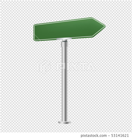 Green Blank Street Sign Isolated Transparent 53141621
