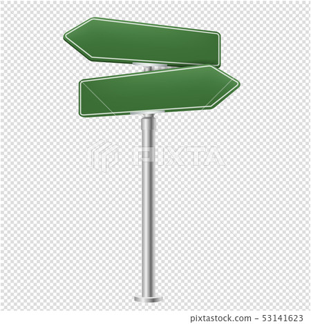 Blank Street Sign Isolated Transparent Background - Stock Illustration ...