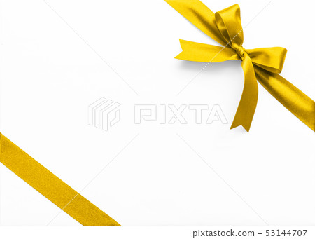 Satin yellow gold golden ribbon corner stripe Satin yellow gold golden ribbon corner stripe 53144707