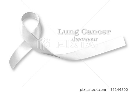 White light pearl ribbon awareness on lung cancer 53144800