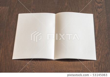 Mockup book, blank open page catalog, magazine 53145063