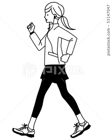 女性 - 散步 - 黑 53147047
