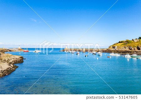 Port of Sauzon in France on the island Belle ile Port of Sauzon in France on the island Belle ile 53147605