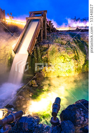 "Gunma Prefecture" Kusatsu Onsen, Yubata "Night view" "Gunma Prefecture" Kusatsu Onsen, Yubata "Night view" 53148027
